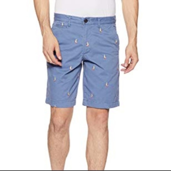 Gap Blue Men’s Chino Shorts with Embroidered Parakeets Size 31 - Picture 6 of 6